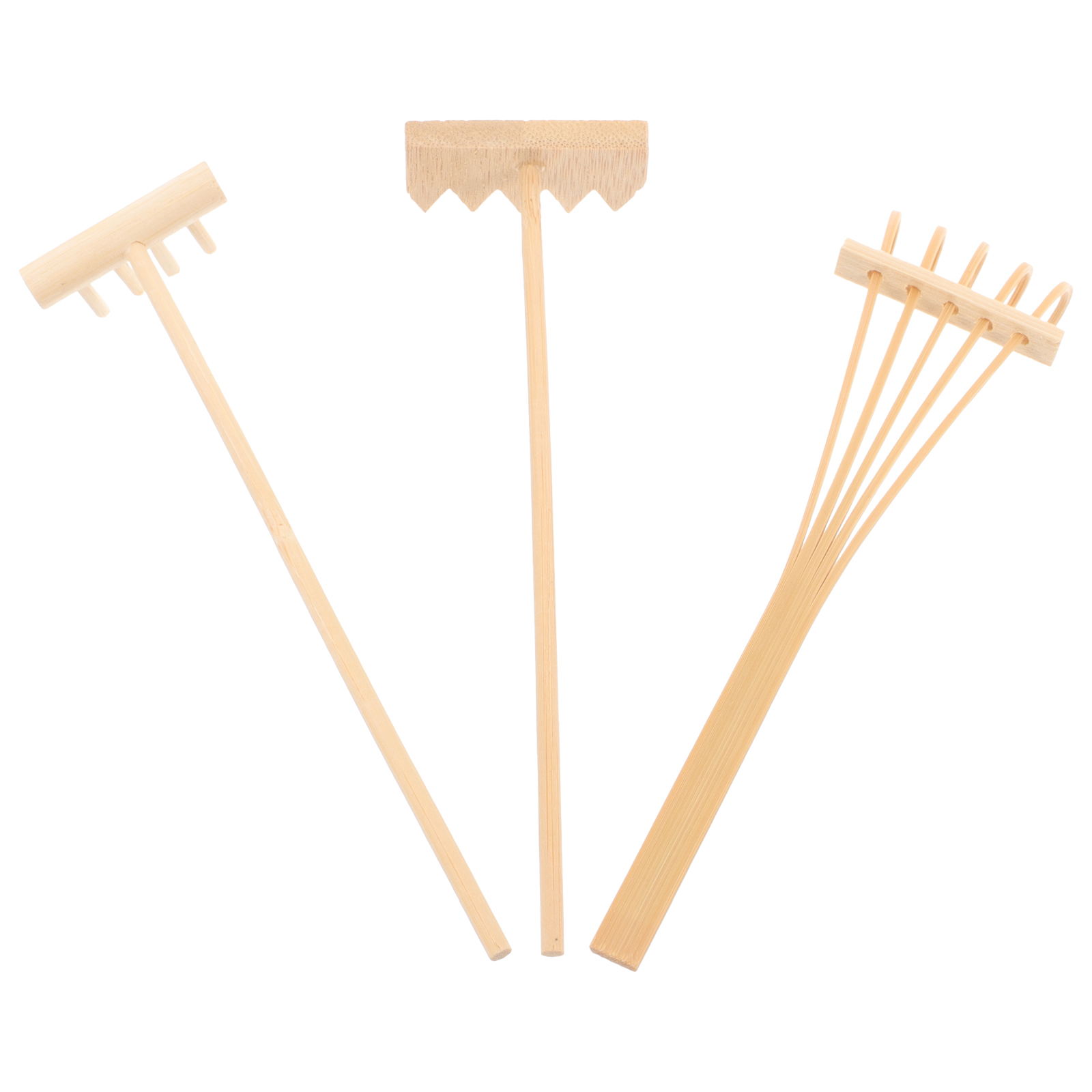 Zen Gardening Tools - 3 шт. мини-бамбуковые грабли Zen Garden