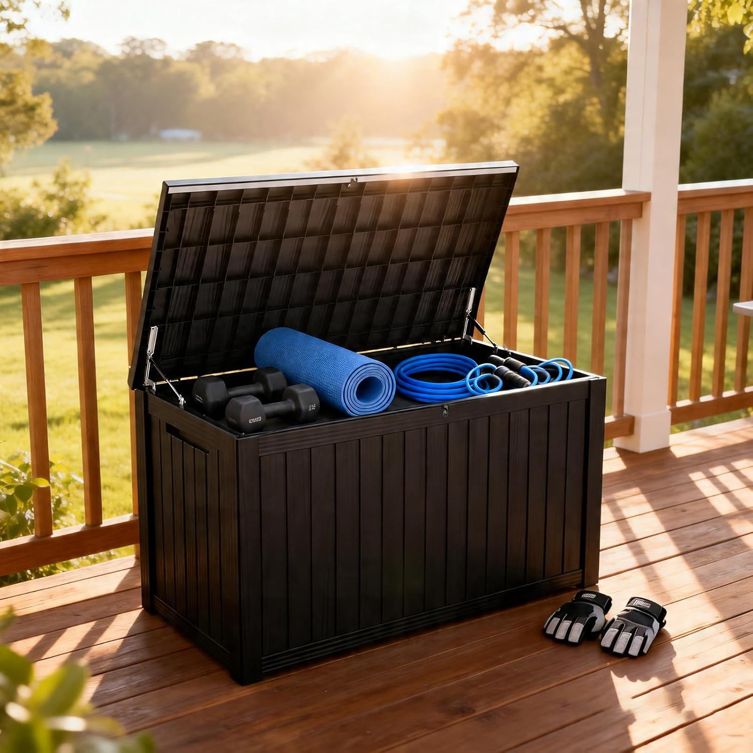 Ящик для хранения на открытом  – обзор и цена Gardening Tools Storage
