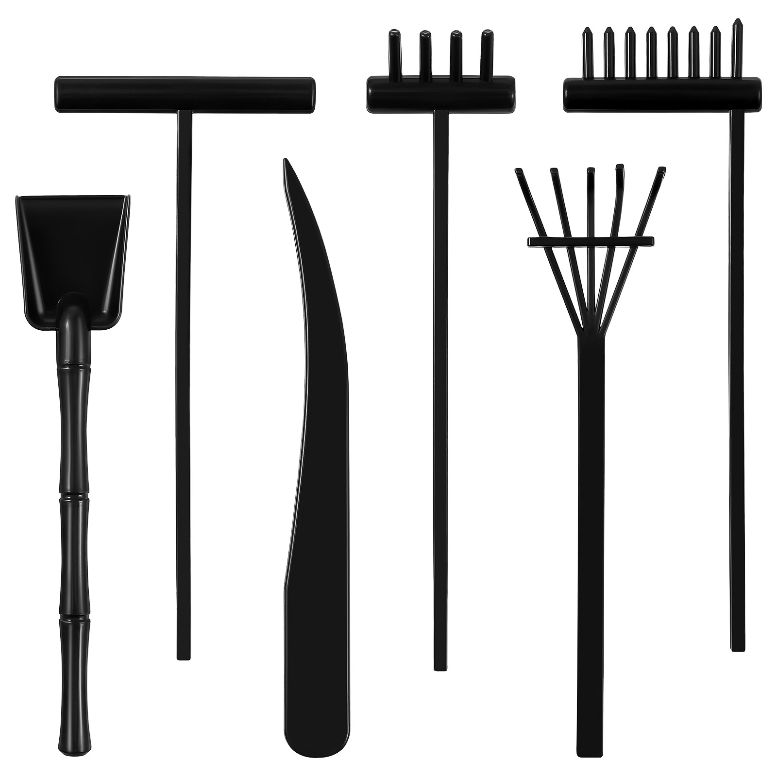Набор из 6 миниатюрных пластик – обзор и цена Zen Gardening Tools