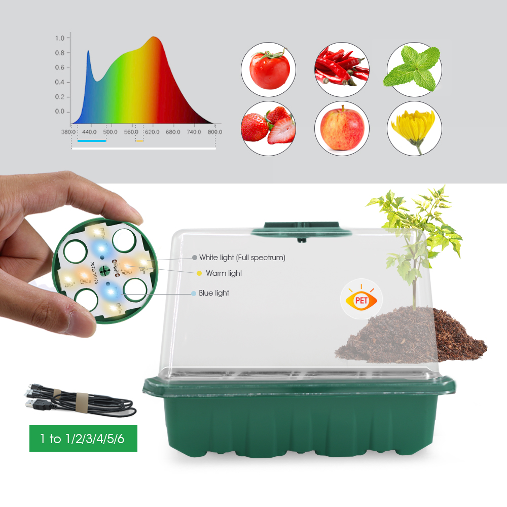 Светодиодные детские горшки с  – обзор и цена Seed Starter Trays