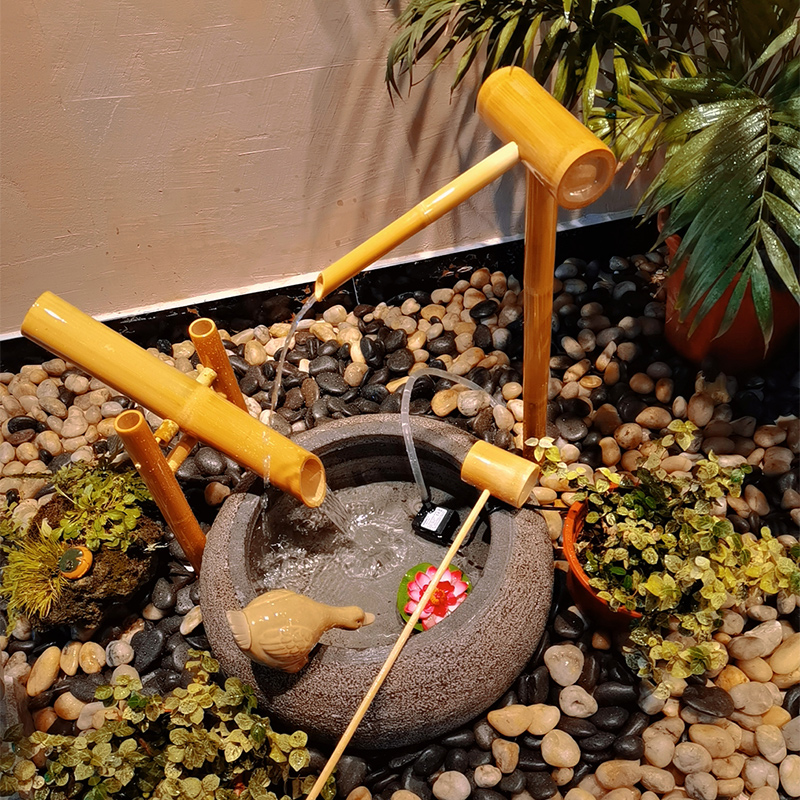 Японский бамбук Jinglu каменна – обзор и цена Zen Gardening Tools