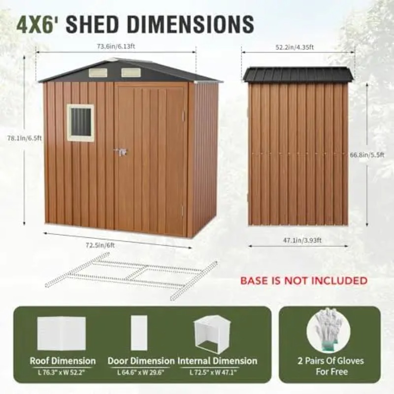 Садовый сарай для хранения 6x4 – обзор и цена Gardening Tools Storage